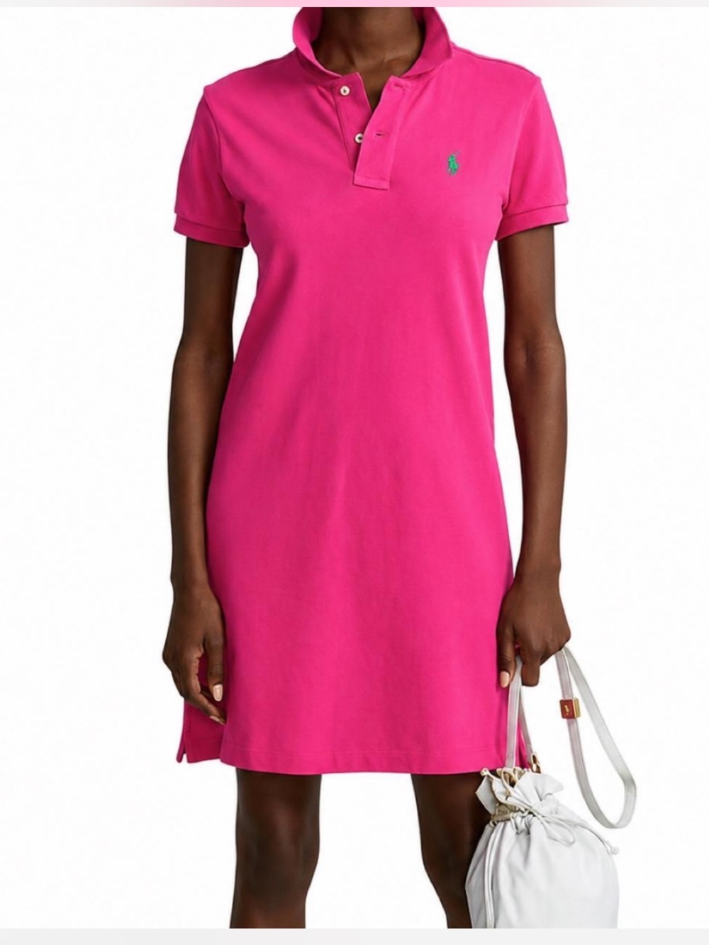 Ralph Lauren Hot Pink Polo Dress with Logo size S